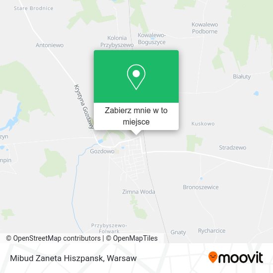 Mapa Mibud Zaneta Hiszpansk