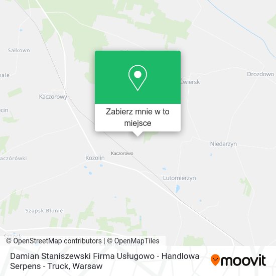 Mapa Damian Staniszewski Firma Usługowo - Handlowa Serpens - Truck