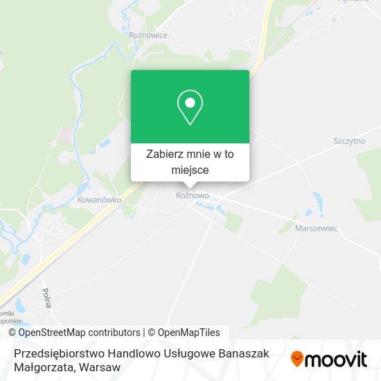 Mapa Przedsiębiorstwo Handlowo Usługowe Banaszak Małgorzata