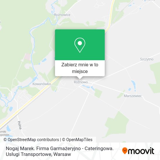 Mapa Nogaj Marek. Firma Garmażeryjno - Cateringowa. Usługi Transportowe