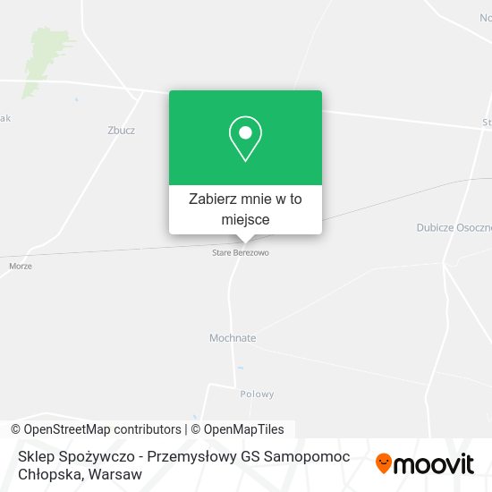 Mapa Sklep Spożywczo - Przemysłowy GS Samopomoc Chłopska