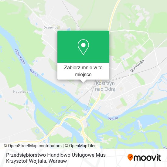 Mapa Przedsiębiorstwo Handlowo Usługowe Mus Krzysztof Wojtala