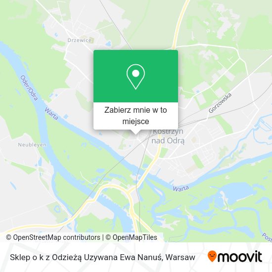 Mapa Sklep o k z Odzieżą Uzywana Ewa Nanuś