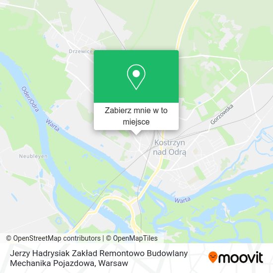 Mapa Jerzy Hadrysiak Zakład Remontowo Budowlany Mechanika Pojazdowa