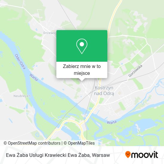 Mapa Ewa Żaba Usługi Krawiecki Ewa Żaba