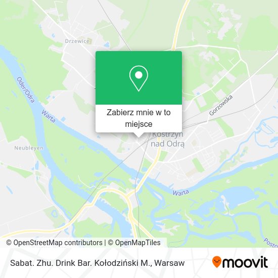 Mapa Sabat. Zhu. Drink Bar. Kołodziński M.