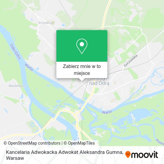 Mapa Kancelaria Adwokacka Adwokat Aleksandra Gumna