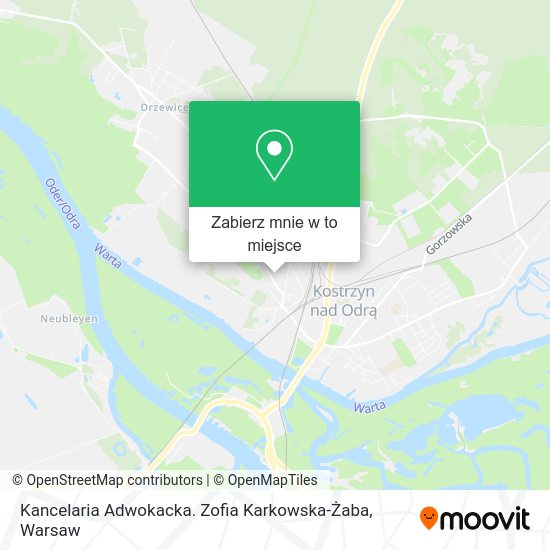 Mapa Kancelaria Adwokacka. Zofia Karkowska-Żaba