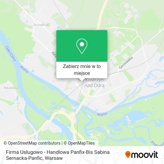 Mapa Firma Usługowo - Handlowa Panfix-Bis Sabina Sernacka-Panfic