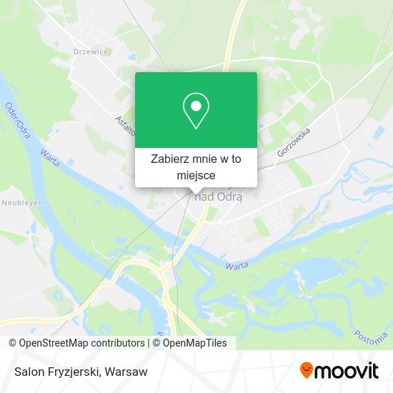 Mapa Salon Fryzjerski