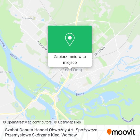 Mapa Szabat Danuta Handel Obwoźny Art. Spożywcze Przemysłowe Skórzane Kleo