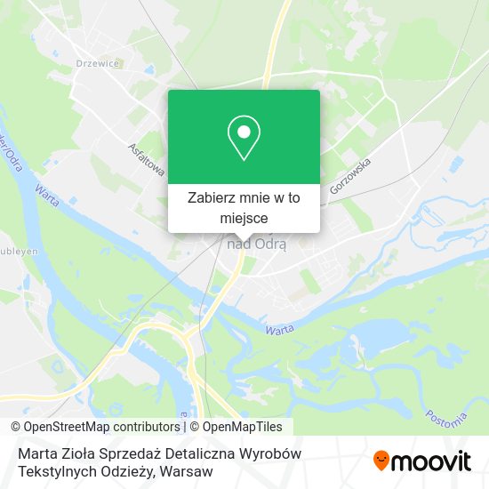 Mapa Marta Zioła Sprzedaż Detaliczna Wyrobów Tekstylnych Odzieży