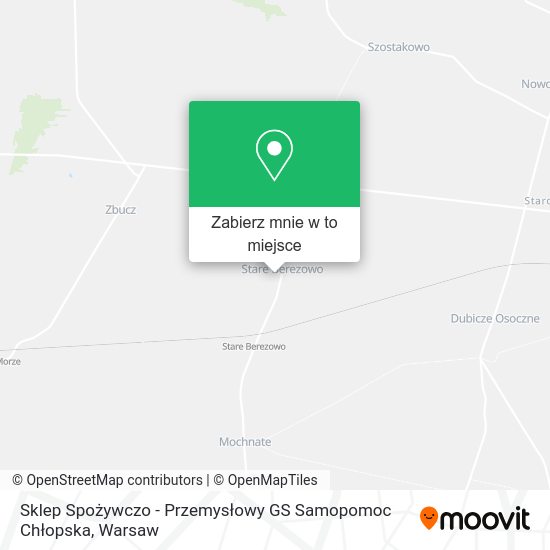 Mapa Sklep Spożywczo - Przemysłowy GS Samopomoc Chłopska