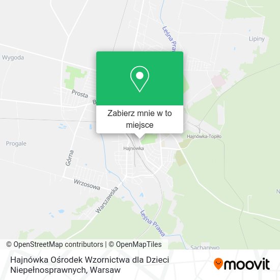 Mapa Hajnówka Ośrodek Wzornictwa dla Dzieci Niepełnosprawnych