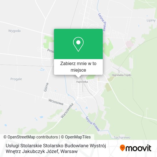 Mapa Usługi Stolarskie Stolarsko Budowlane Wystrój Wnętrz Jakubczyk Józef