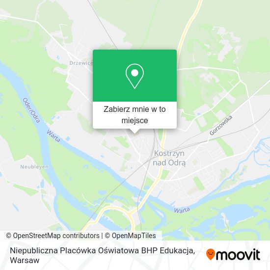 Mapa Niepubliczna Placówka Oświatowa BHP Edukacja