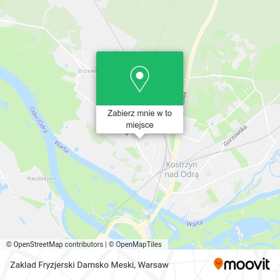 Mapa Zaklad Fryzjerski Damsko Meski