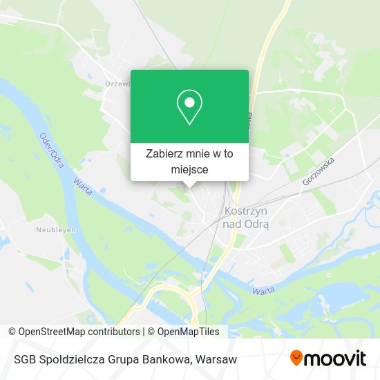 Mapa SGB Spoldzielcza Grupa Bankowa