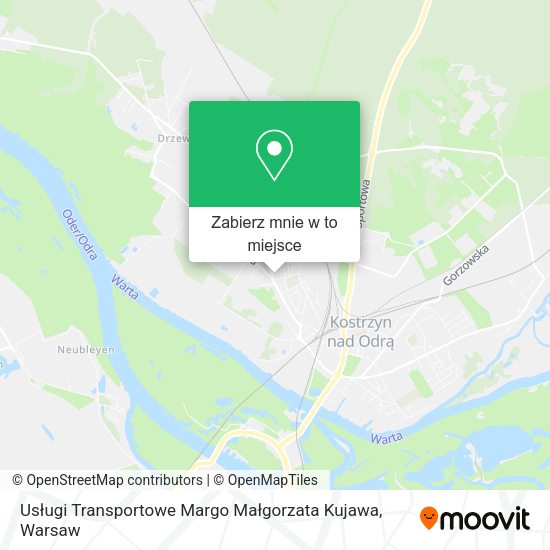 Mapa Usługi Transportowe Margo Małgorzata Kujawa