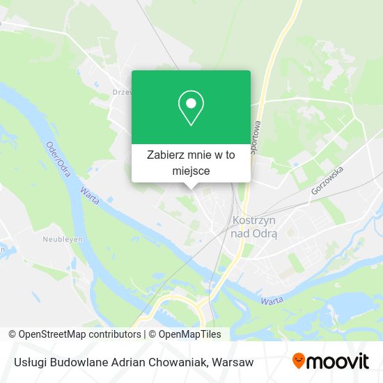 Mapa Usługi Budowlane Adrian Chowaniak