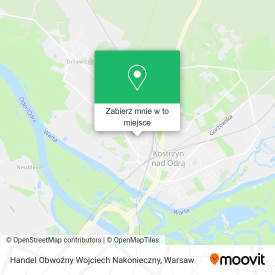 Mapa Handel Obwoźny Wojciech Nakonieczny