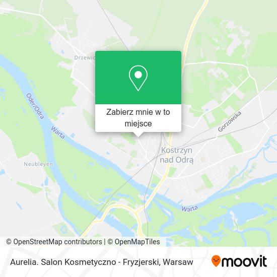 Mapa Aurelia. Salon Kosmetyczno - Fryzjerski