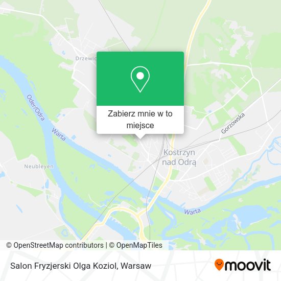 Mapa Salon Fryzjerski Olga Koziol