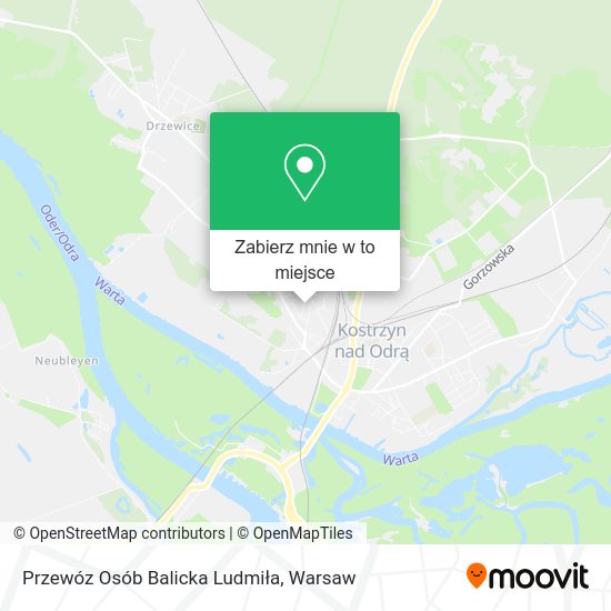 Mapa Przewóz Osób Balicka Ludmiła