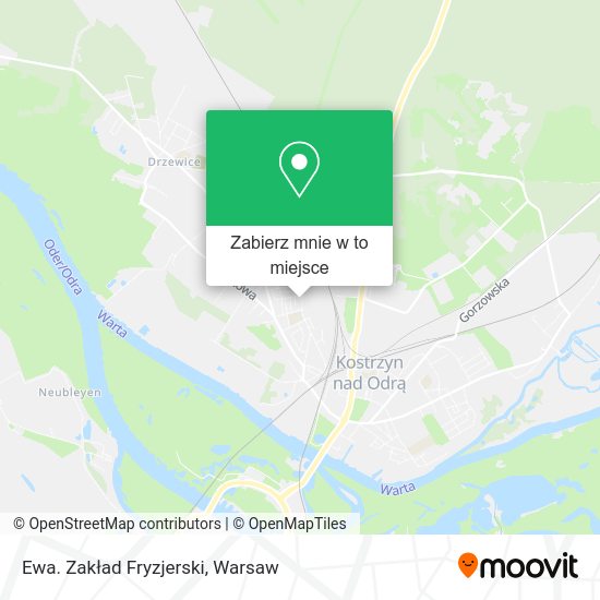 Mapa Ewa. Zakład Fryzjerski