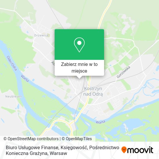 Mapa Biuro Usługowe Finanse, Księgowość, Pośrednictwo Konieczna Grażyna