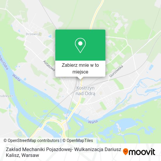 Mapa Zakład Mechaniki Pojazdowej- Wulkanizacja Dariusz Kalisz