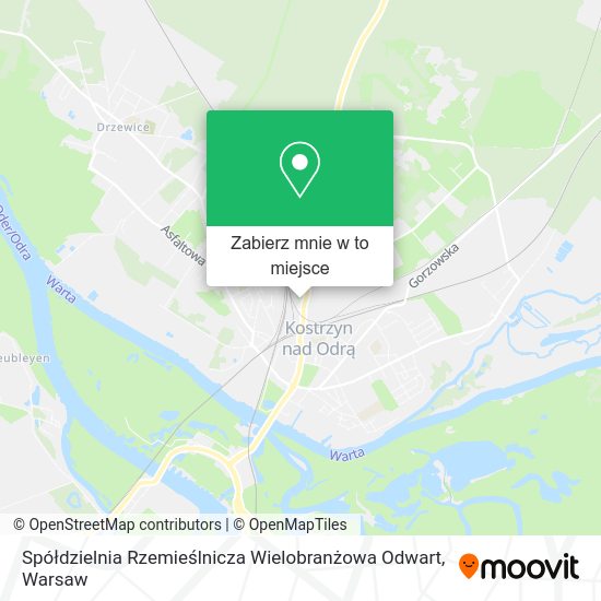 Mapa Spółdzielnia Rzemieślnicza Wielobranżowa Odwart