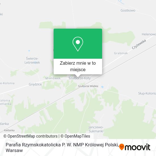 Mapa Parafia Rzymskokatolicka P. W. NMP Królowej Polski