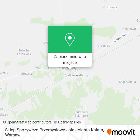 Mapa Sklep Spozywczo Przemyslowy Jola Jolanta Kalata