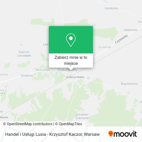 Mapa Handel i Usługi Lusia - Krzysztof Kaczor