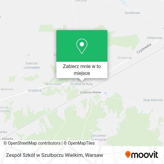 Mapa Zespół Szkół w Szulborzu Wielkim