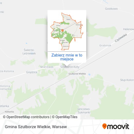 Mapa Gmina Szulborze Wielkie