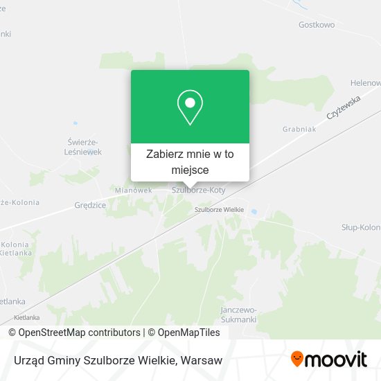 Mapa Urząd Gminy Szulborze Wielkie