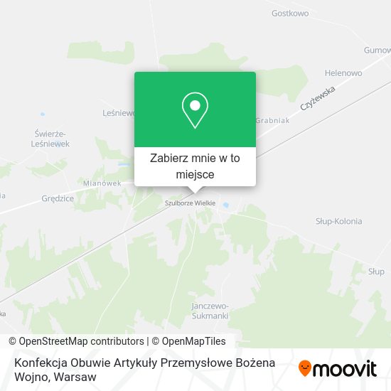 Mapa Konfekcja Obuwie Artykuły Przemysłowe Bożena Wojno