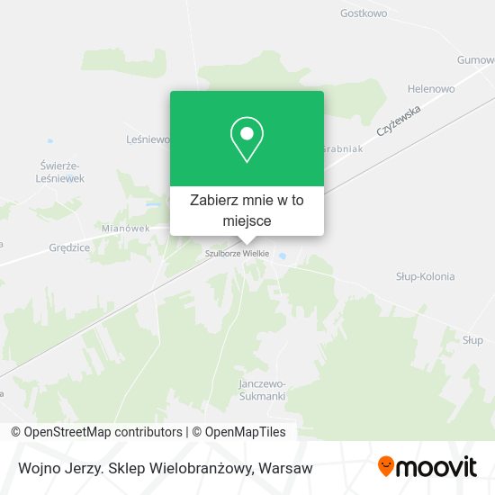 Mapa Wojno Jerzy. Sklep Wielobranżowy