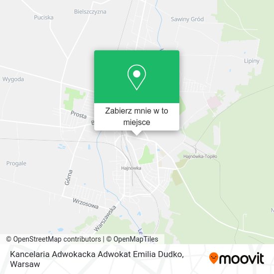 Mapa Kancelaria Adwokacka Adwokat Emilia Dudko