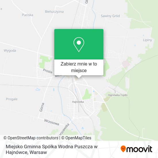 Mapa Miejsko Gminna Spółka Wodna Puszcza w Hajnówce