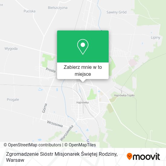 Mapa Zgromadzenie Sióstr Misjonarek Świętej Rodziny