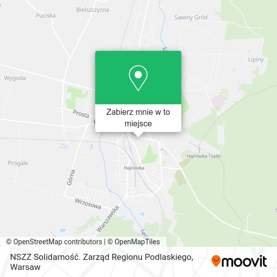 Mapa NSZZ Solidarność. Zarząd Regionu Podlaskiego