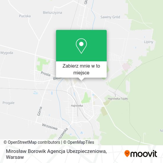 Mapa Mirosław Borowik Agencja Ubezpieczeniowa