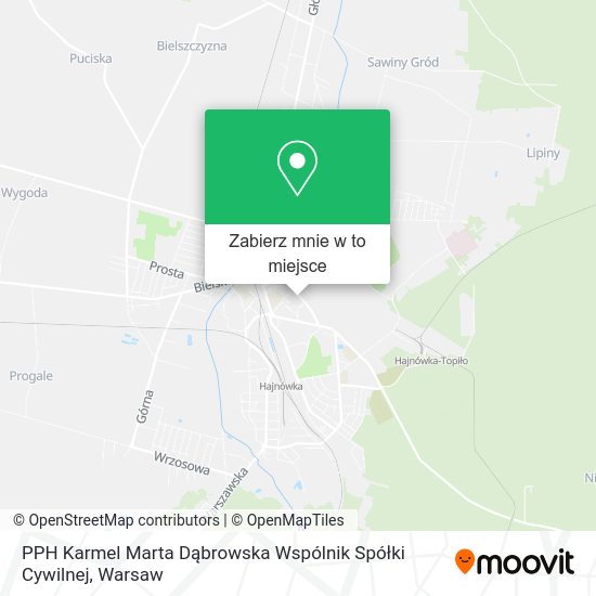 Mapa PPH Karmel Marta Dąbrowska Wspólnik Spółki Cywilnej