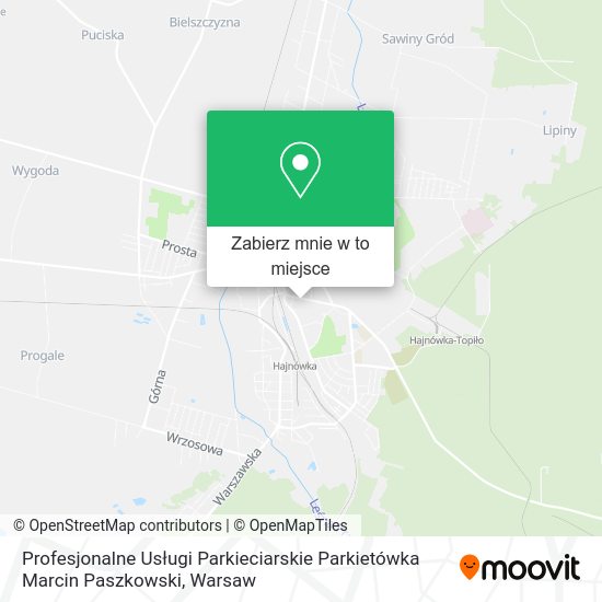 Mapa Profesjonalne Usługi Parkieciarskie Parkietówka Marcin Paszkowski