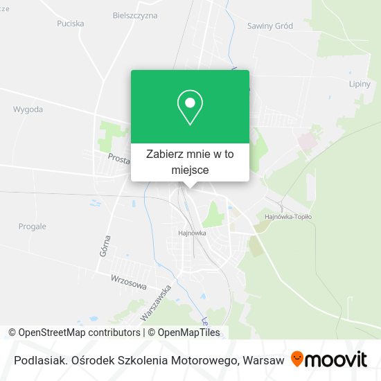 Mapa Podlasiak. Ośrodek Szkolenia Motorowego