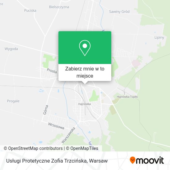 Mapa Usługi Protetyczne Zofia Trzcińska