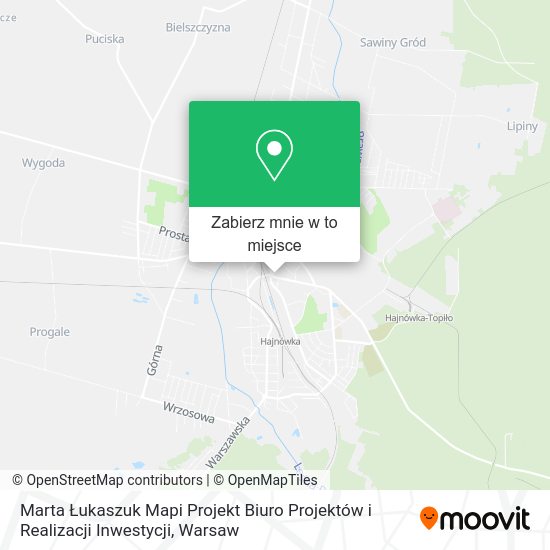 Mapa Marta Łukaszuk Mapi Projekt Biuro Projektów i Realizacji Inwestycji